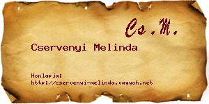 Cservenyi Melinda névjegykártya